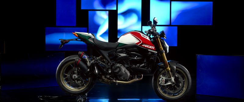 Ducati Monster, Anniversary Edition, Dark background, 2024, 5K, 8K, 12K