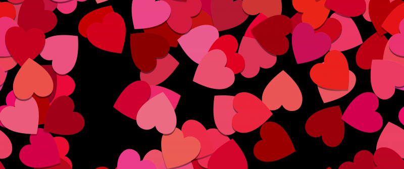 Love hearts, Red aesthetic, Red hearts, Girly backgrounds, 5K
