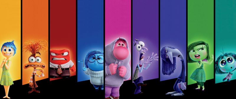 Inside Out 2, Character art, Ultrawide, 5K, Animation movies