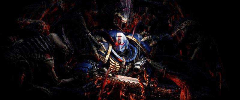 Warhammer 40K Space Marine 2, Ultrawide, 5K, 2024 Games, Dark aesthetic