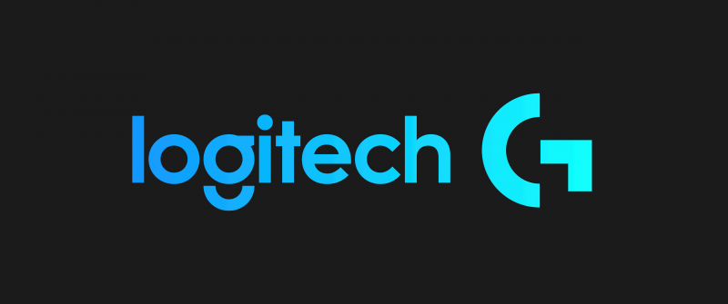 Logitech, Dark background, Logo, 5K