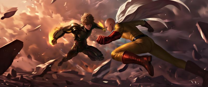 Genos, Saitama, One Punch Man, 5K