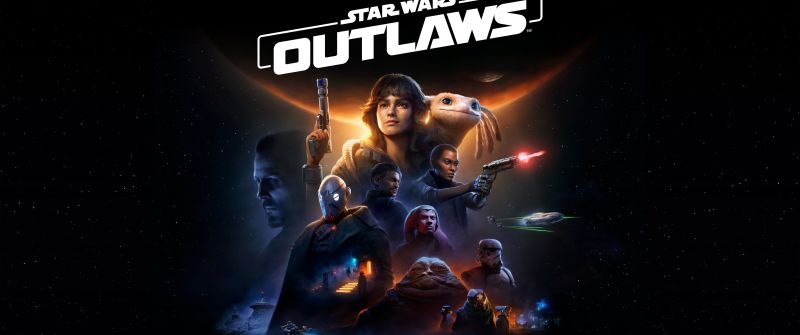 Star Wars Outlaws, Key Art, 2024 Games, PlayStation 5, PC Games, Video Game, 5K, 8K, Black background, Game Art