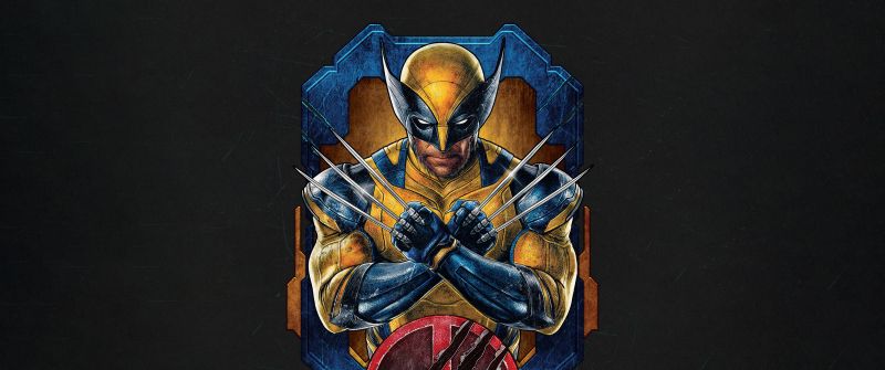 Wolverine, Deadpool & Wolverine, Movie poster, Dark background, 2024 Movies, 5K