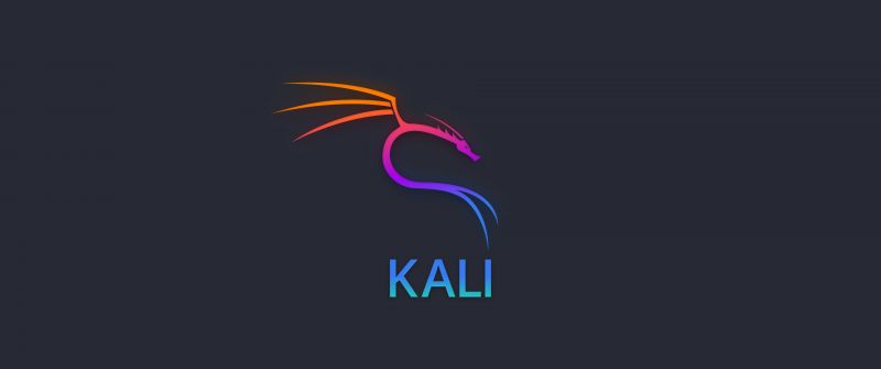 Kali Linux, Colorful logo, Dark background