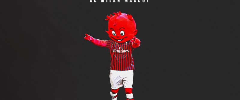 AC Milan, Mascot, Dark background, 5K