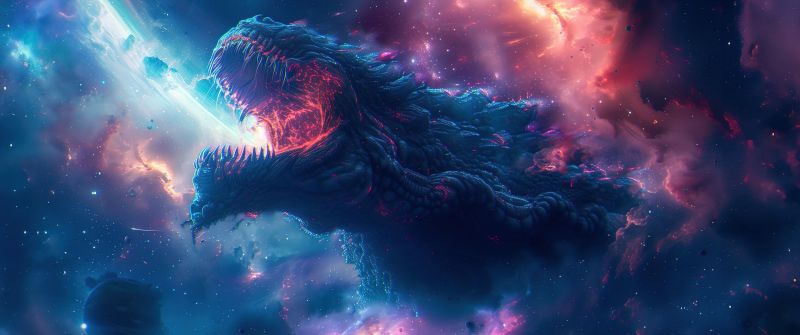 Kaiju, Monster, AI art, Godzilla, 5K