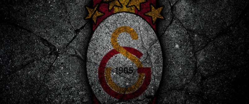 Galatasaray, Dark background, Football club, 5K