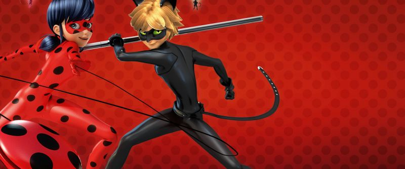 Miraculous: Tales of Ladybug & Cat Noir, Red background