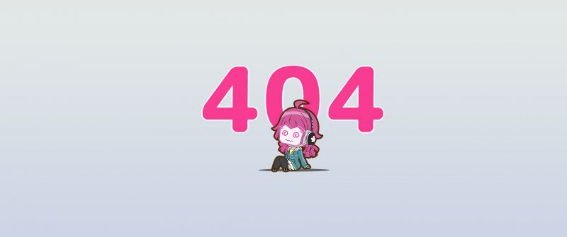 404 not found, Cute anime, Minimalist, Pink aesthetic, 404 Error