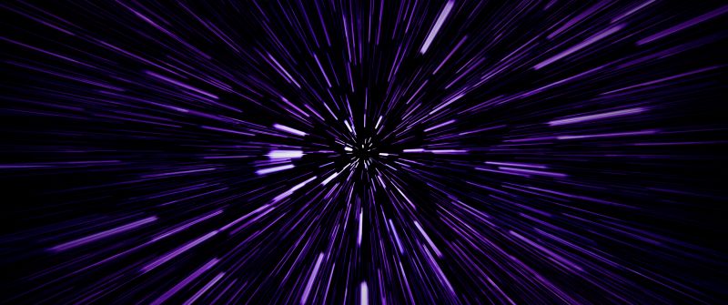 Hyperspace, Speed, Warp, Space Travel, Dark aesthetic, 5K, Dark Mode