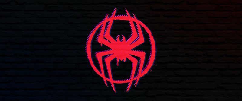 Miles Morales, Logo, Spider-Man: Across the Spider-Verse, Dark background