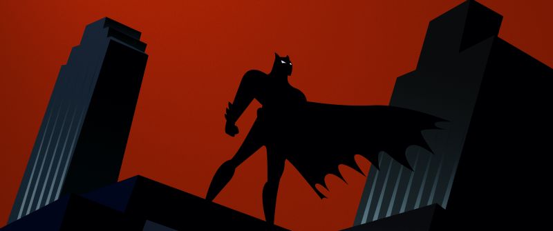 Batman, Animated series, Silhouette, 5K, Gotham