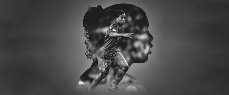 Ronaldinho, Monochrome, Brazilian Football Player, 5K