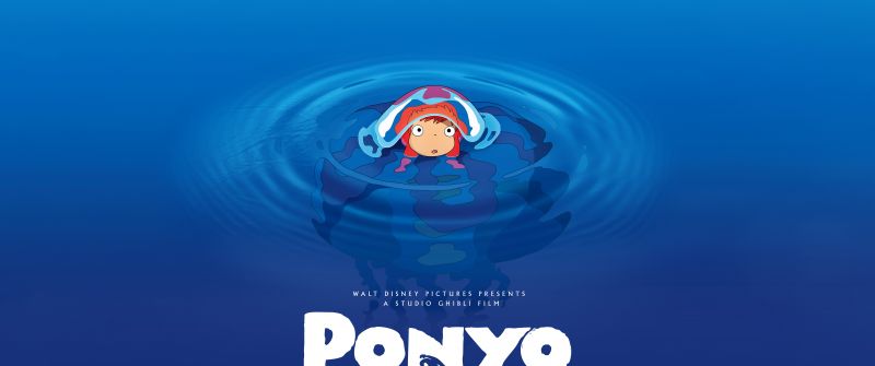 Ponyo, Studio Ghibli, Movie poster, 5K, 8K