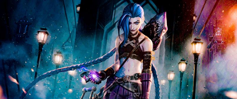 Jinx, Badass, Arcane: League of Legends, Colorful