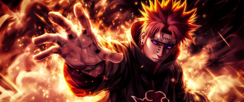 Naruto Uzumaki, Fire, 5K, AI art