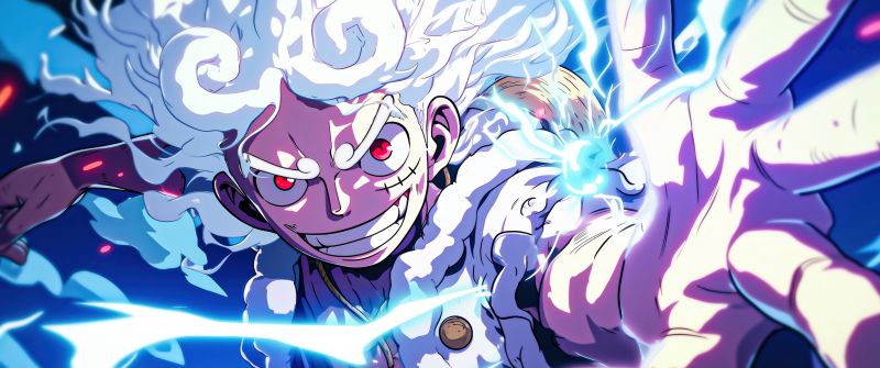 Gear 5, Luffy, Artwork, 5K, Sun God Nika