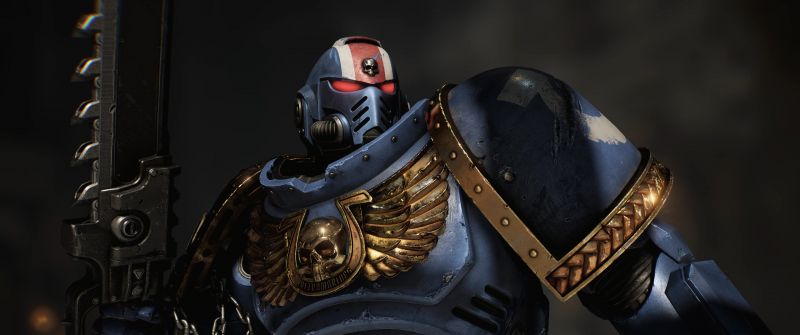 Titus, Dark background, Warhammer 40K Space Marine 2, 2024 Games