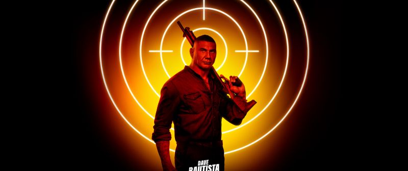 Dave Bautista, The Killer's Game, 2024 Movies, 5K, AMOLED, Black background