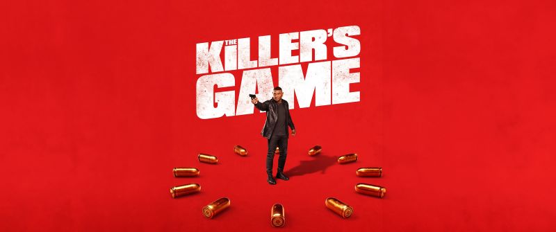 The Killer's Game, Red background, 2024 Movies, Dave Bautista, 5K