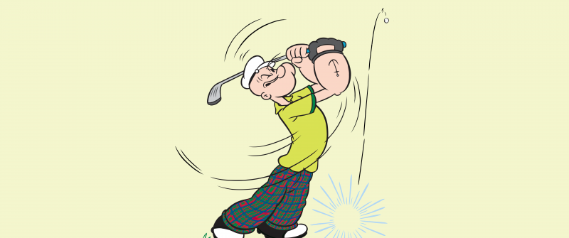 Popeye, 8K, Cartoon, Golf, 5K