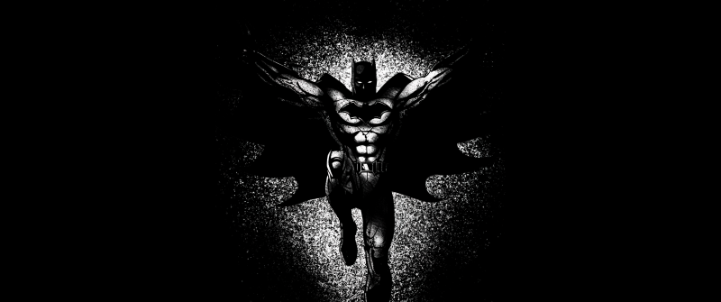 Batman (DC Comics), Dark Knight, Superhero, Artwork, DC Comics, AMOLED, Black background, 5K