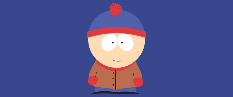 Stan Marsh, Minimalist, South Park, 5K, Blue background