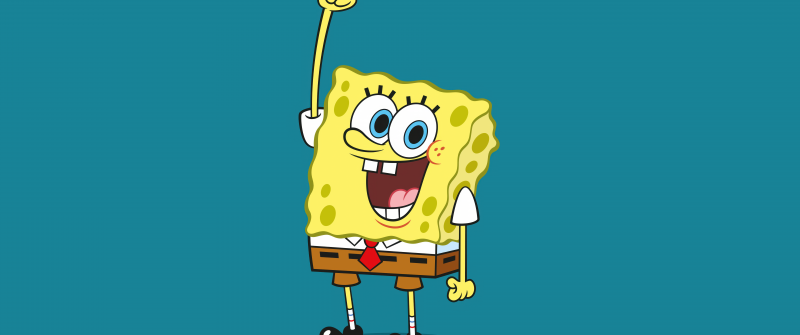 SpongeBob, Cartoon, SpongeBob smiley face, 5K, 8K