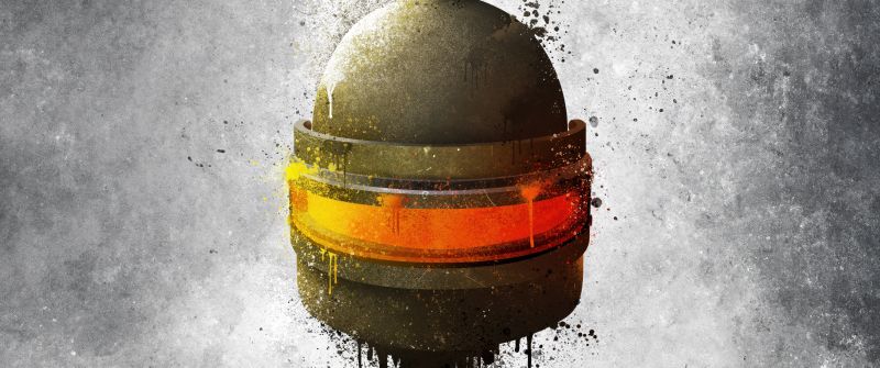 PUBG, Level 3 helmet, Drippy artwork, 5K, 8K