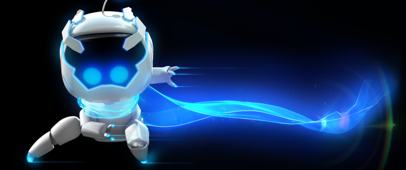 Astro Bot, Black background, 5K, 2024 Games, Robot, PlayStation 5, AMOLED