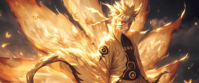 Naruto Uzumaki, Kurama, 5K, AI art