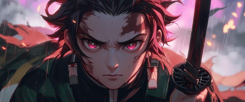 Tanjiro Kamado, Intense, Demon Slayer: Kimetsu no Yaiba, 5K, Fearless