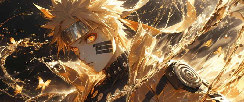 Naruto Uzumaki, Golden, Artwork, AI art, Naruto Shippuden