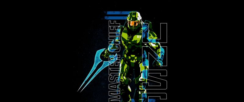 Master Chief, AMOLED, Halo, Spartan, Black background, 5K, 8K