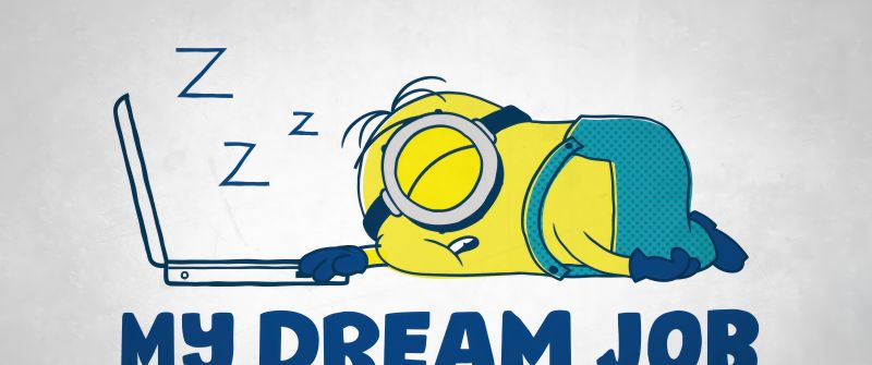 Sleeping, Minion, Dream, 5K, Laptop