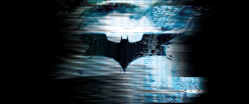 Batman sign, Glitch, Digital Art, Batman logo, Bat symbol, DC Superheroes, Dark background