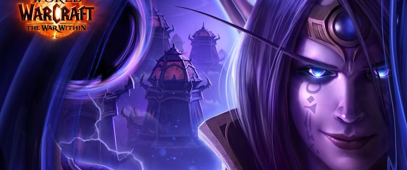 World of Warcraft: The War Within, 2024 Games, Game Art, Purple background, Voidweaver