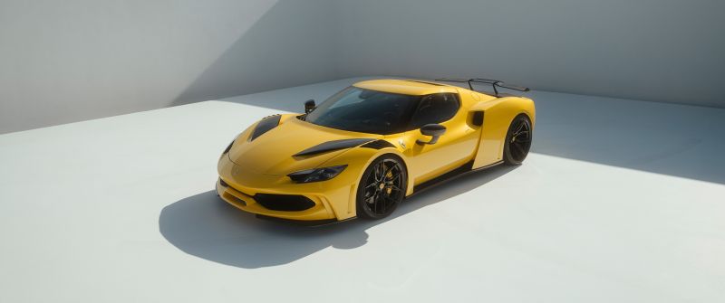 Novitec Ferrari 296 GTB, 8K, 2024, 5K, Yellow cars