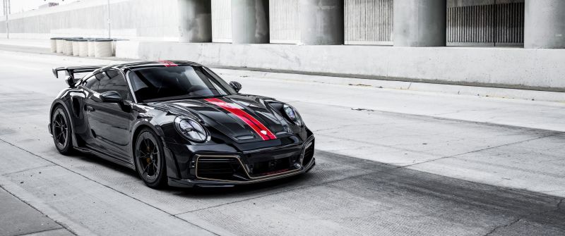 TechArt Porsche GTstreet R, 5K, Porsche 911 Turbo S, Black cars