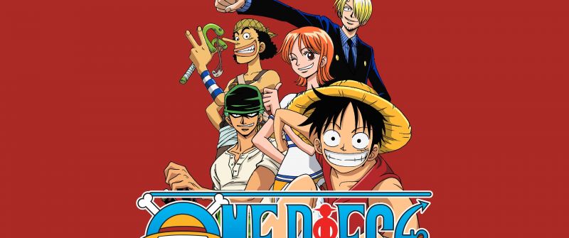 One Piece, Season 1, Poster, Character art, Orange background