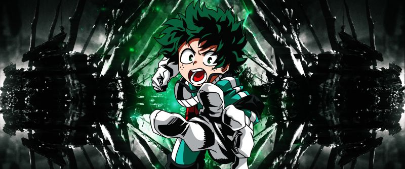 Izuku Midoriya, Dark background, My Hero Academia