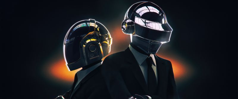 Daft Punk, Dark aesthetic, Electronic music duo, 5K, Dark background, Daft Punk Helmet