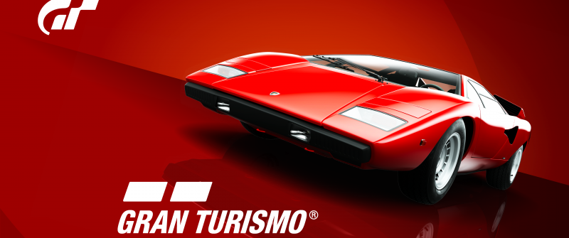 Lamborghini Countach LP400, Gran Turismo, Red background