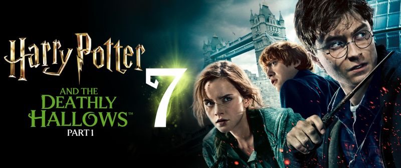 Harry Potter and the Deathly Hallows Part 1, Poster, Daniel Radcliffe as Harry Potter, Emma Watson as Hermione Granger, Ron Weasley