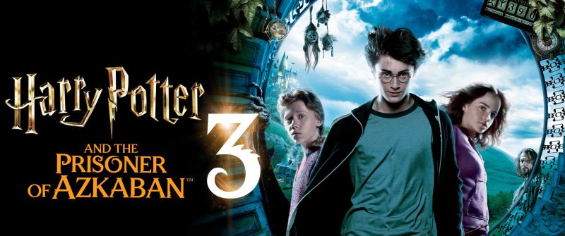 Harry Potter and the Prisoner of Azkaban, Poster, Daniel Radcliffe as Harry Potter, Emma Watson as Hermione Granger, Ron Weasley