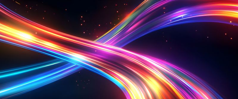 Infinity, Neon trails, Dynamic, Energy, Galaxy, Futuristic, 5K, 8K, Cosmic, Colorful background