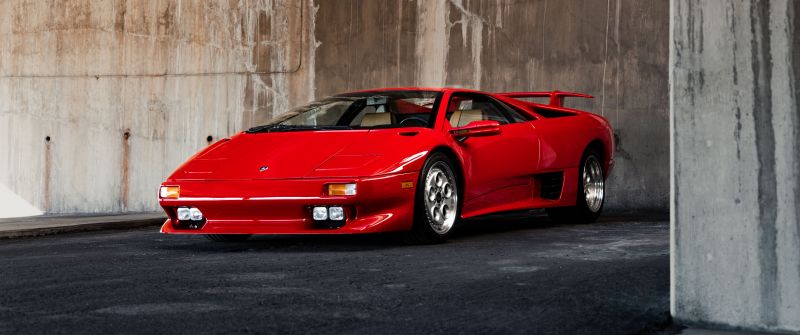 Lamborghini Diablo VT, Sports cars, Red cars, Classic cars