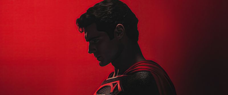 Superman, Red aesthetic, 5K, Red background, DC Superheroes