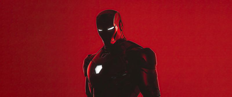 Iron Man, Red aesthetic, 5K, Red background, Marvel Superheroes